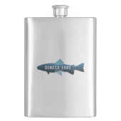 Seneca Lake New York Fish Flachmann (Vorderseite)