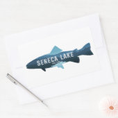 Seneca Lake New York Fish Rechteckiger Aufkleber (Umschlag)