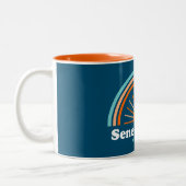 Seneca Lake New York Rainbow Zweifarbige Tasse (Links)