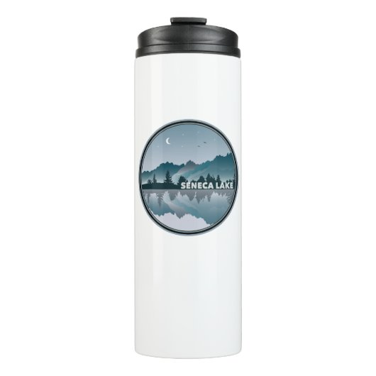 Seneca Lake New York Reflection Thermosbecher (Vorderseite)