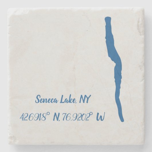 Seneca Lake, NY Marble Untersetzer (Vorderseite)