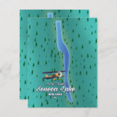 Seneca Lake, NYC Seekarte (Vorne/Hinten)