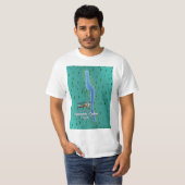Seneca Lake, NYC Seekarte T-Shirt (Vorne ganz)