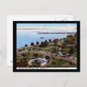 Seneca Lake & Park, Genf NY 1928 Vintag Postkarte (Vorne/Hinten)