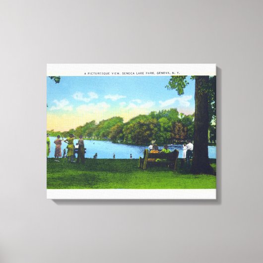 Seneca Lake Park Scene Leinwanddruck (Vorderseite)