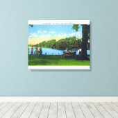 Seneca Lake Park Scene Leinwanddruck (Insitu (Holzboden))