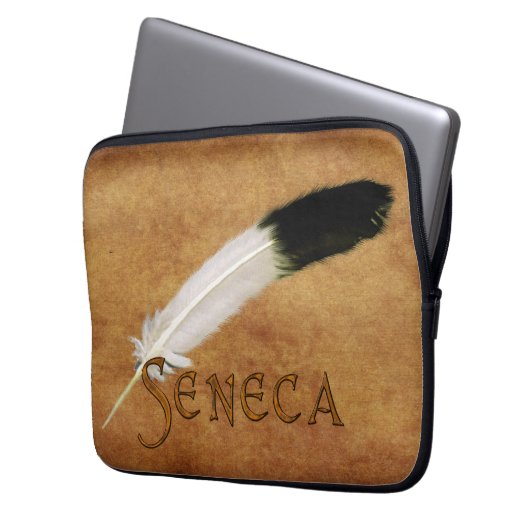 SENECA Native American Feather Laptop Sleeve (Vorderseite Links)