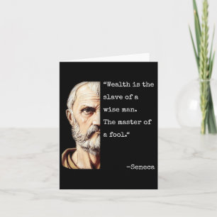 Seneca Philosophie & Amp; Zitat der Stoikismus-Wei Karte