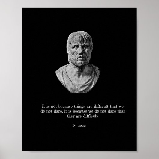 Seneca Poster - Stoische Philosophie (Vorne)