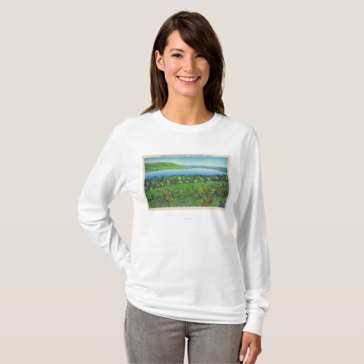 Seneca-Punkt-Ansicht des Sees T-Shirt (Vorne ganz)