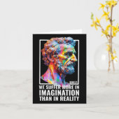 Seneca Quote Stoicism Student Moderner Stoiker Phi Karte (Gelbe Blume)