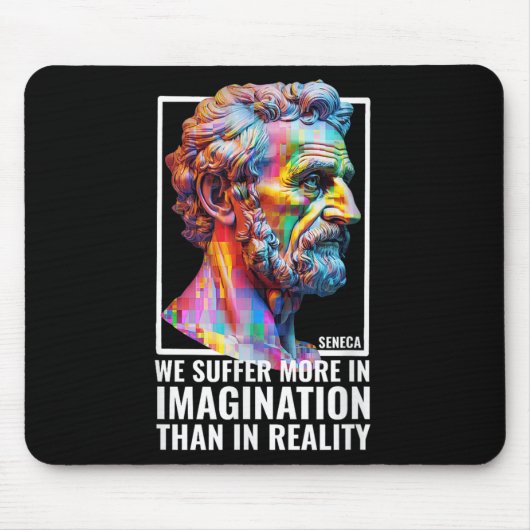 Seneca Quote Stoicism Student Moderner Stoiker Phi Mousepad (Vorne)