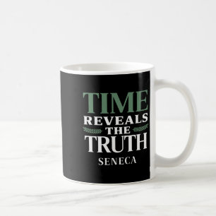 Seneca Quote Time enthüllt Wahrheitstheorie W Kaffeetasse