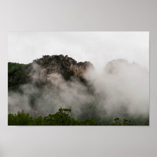 Seneca Rocks in Cloud, West Virginia. Poster (Vorne)