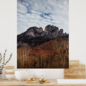 Seneca Rocks in Herbst, West Virginia Poster (Küche)