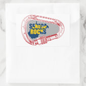 Seneca Rocks Klettern Carabiner Rechteckiger Aufkleber (Tasche)