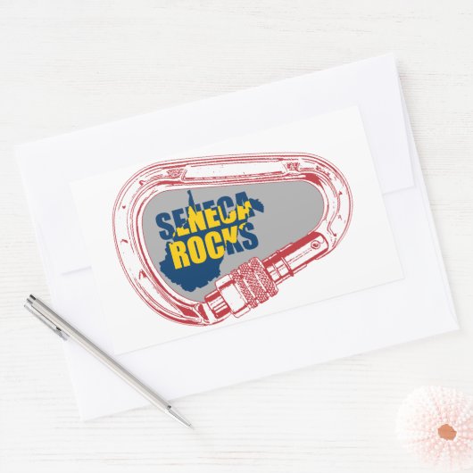 Seneca Rocks Klettern Carabiner Rechteckiger Aufkleber (Umschlag)