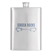 Seneca Rocks Klettern Quickziehung Flachmann (Vorderseite)