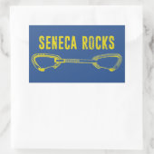 Seneca Rocks Klettern Quickziehung Rechteckiger Aufkleber (Tasche)