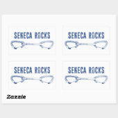 Seneca Rocks Klettern Quickziehung Rechteckiger Aufkleber (Blatt)