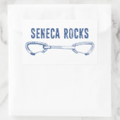 Seneca Rocks Klettern Quickziehung Rechteckiger Aufkleber (Tasche)