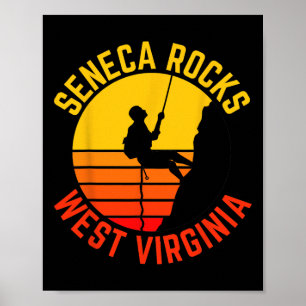 Seneca Rocks West Virginia Kletter-Retro-Cli Poster