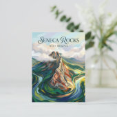 Seneca Rocks West Virginia Postkarte (Stehend Vorderseite)