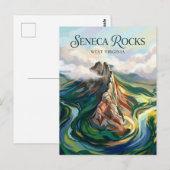 Seneca Rocks West Virginia Postkarte (Vorne/Hinten)