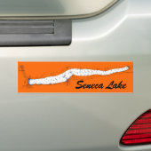 Seneca See, NY Diagramm Autoaufkleber (Auf Auto)