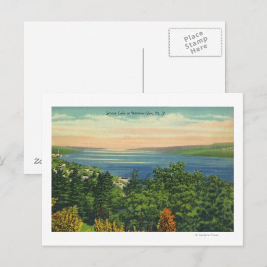 Seneca Seeblick Postkarte (Vorne/Hinten)