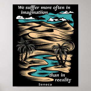 Seneca Stoic Philosoper Stoicismus Zitat Coole Mot Poster