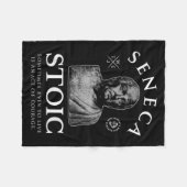 Seneca Zitat "Akt of Courage" Stoicismus Fleecedecke (Vorderseite (Horizontal))