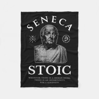 Seneca Zitat "Chancen für einen guten Geist" Stoik Fleecedecke