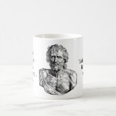 Seneca Zitat über Literatur und Tod Kaffeetasse (Mittel)