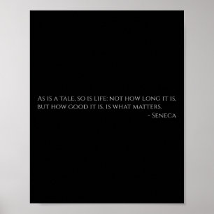 Seneca Zitat zum Leben - Altes Rom - Stoiker Philo Poster