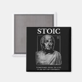 Seneca-Zitat zum "Mut-Akt" Magnet (Vorderseite/Rückseite)