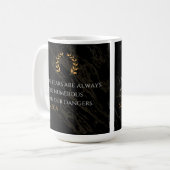 Senecas Erkenntnis: Ängste im Vergleich zu realen  Kaffeetasse (Vorderseite Links)