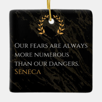 Senecas Erkenntnis: Ängste im Vergleich zu realen  Keramikornament
