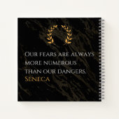 Senecas Erkenntnis: Ängste im Vergleich zu realen Notizblock (Rückseite)