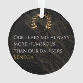 Senecas Erkenntnis: Ängste im Vergleich zu realen Ornament (Rückseite)