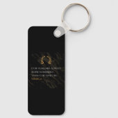 Seneca's Insight: Fears Compared to Real Dangers Schlüsselanhänger (Rückseite)