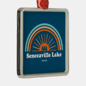 Senecaville Lake Ohio Rainbow Ornament Aus Metall (Rechts)