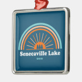 Senecaville Lake Ohio Rainbow Ornament Aus Metall (Links)