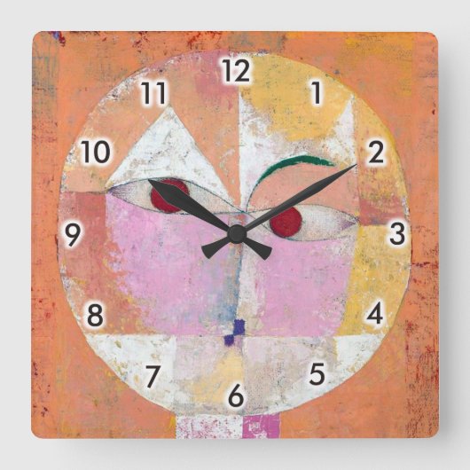 Senecio, Paul Klee Quadratische Wanduhr (Vorderseite)