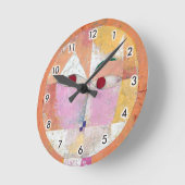 Senecio, Paul Klee Square Wall Clock Runde Wanduhr (Winkel)