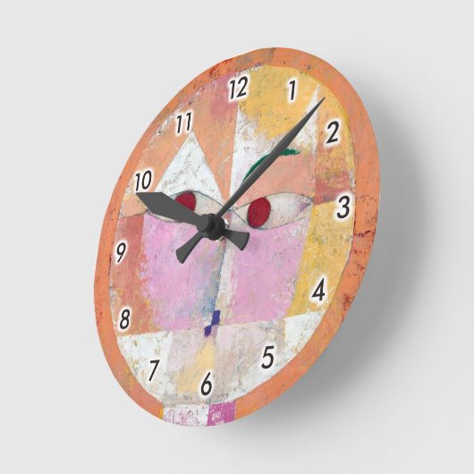 Senecio, Paul Klee Square Wall Clock Runde Wanduhr (Winkel)