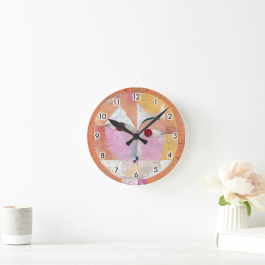 Senecio, Paul Klee Square Wall Clock Runde Wanduhr (Zuhause)