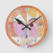 Senecio, Paul Klee Square Wall Clock Runde Wanduhr (Vorderseite)