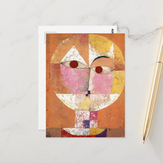 Senecio von Paul Klee Postkarte (Vorderseite/Rückseite Beispiel)