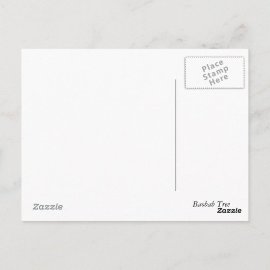 Senegal Baobab Tree Postkarte (Rückseite)